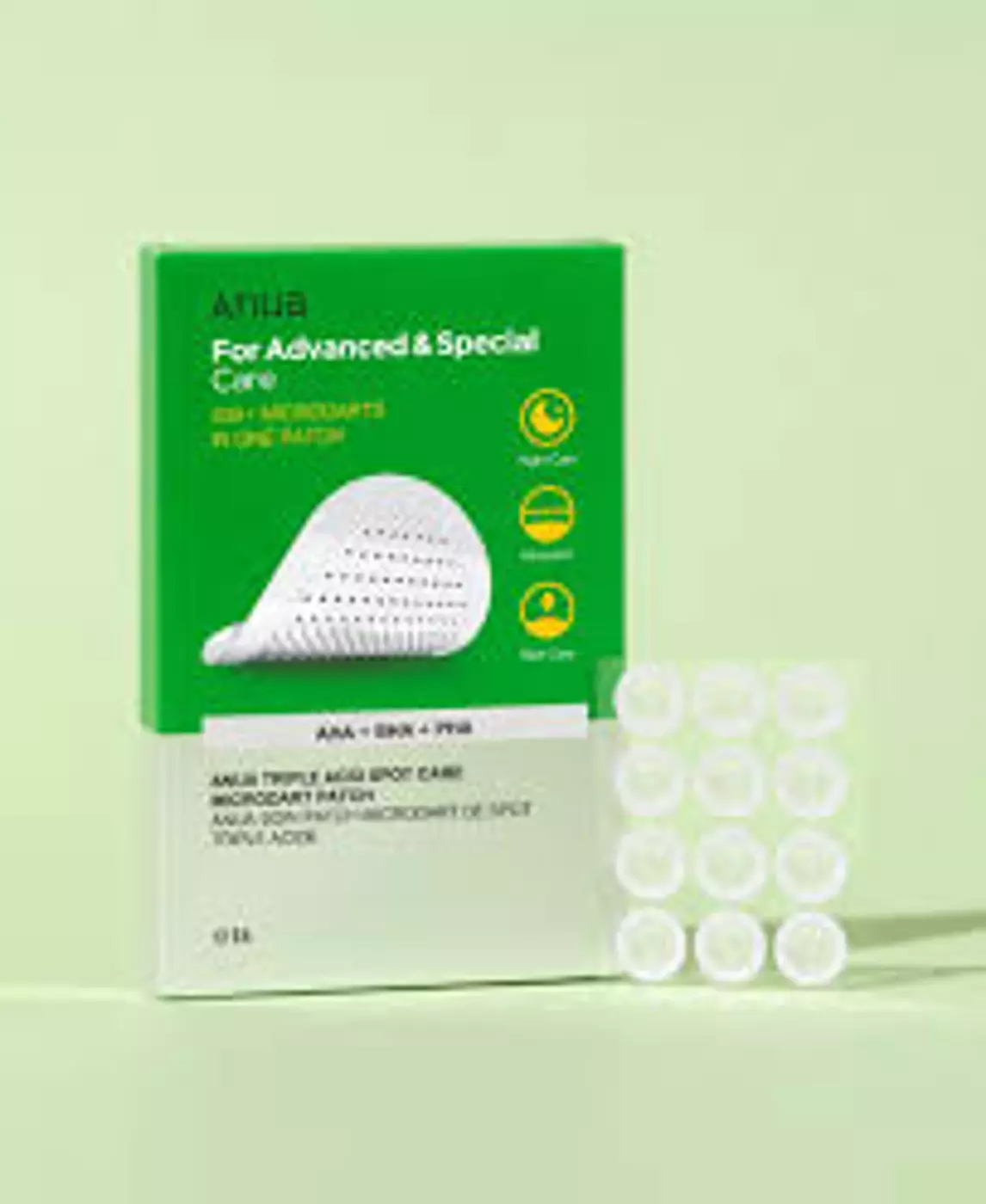 Патчі проти прищів з кислотами Anua Triple Acid Spot Care Microdart Patch, 12 шт.