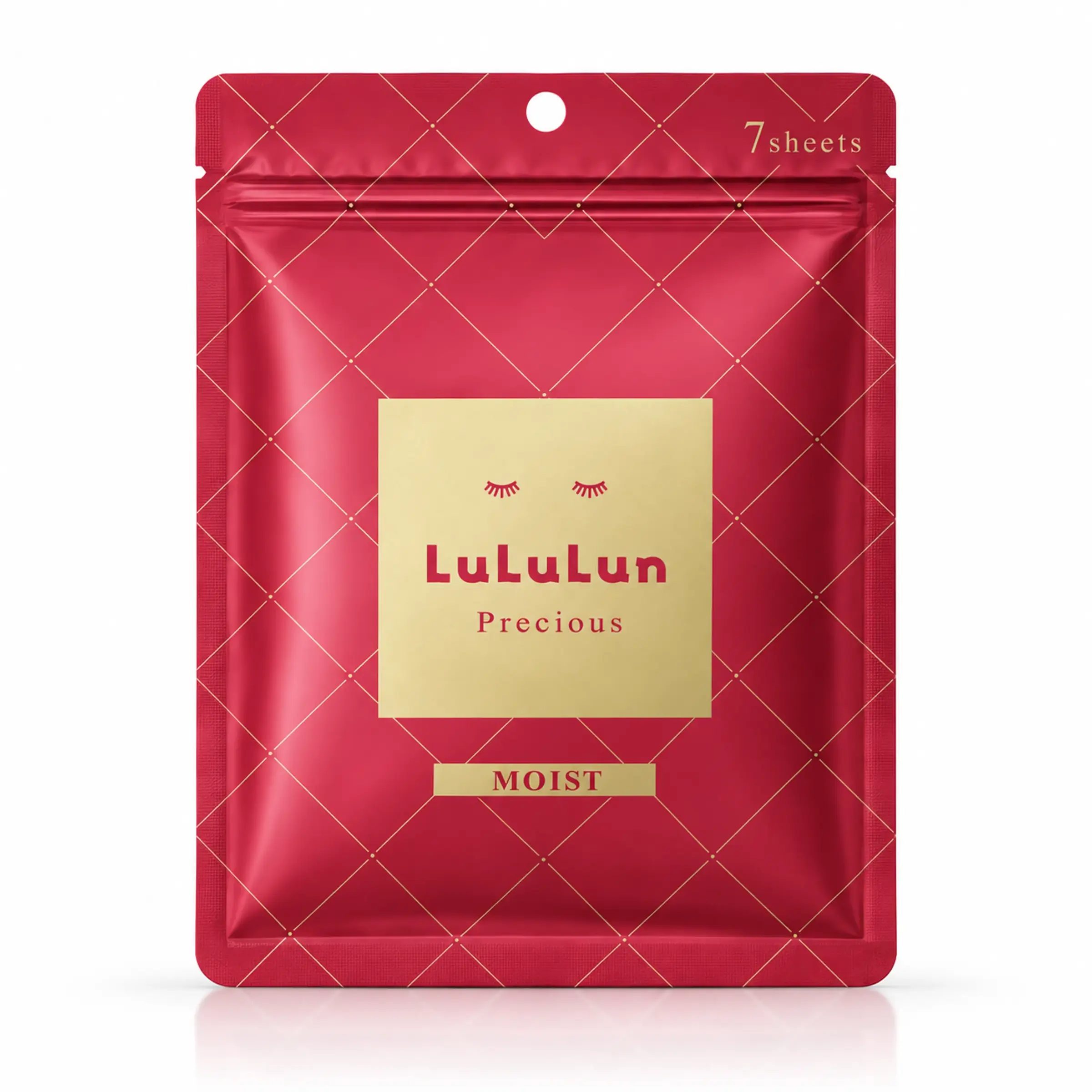 Антивікова зволожувальна тканинна маска для обличчя Lululun Precious Moist Red, 7 шт. 