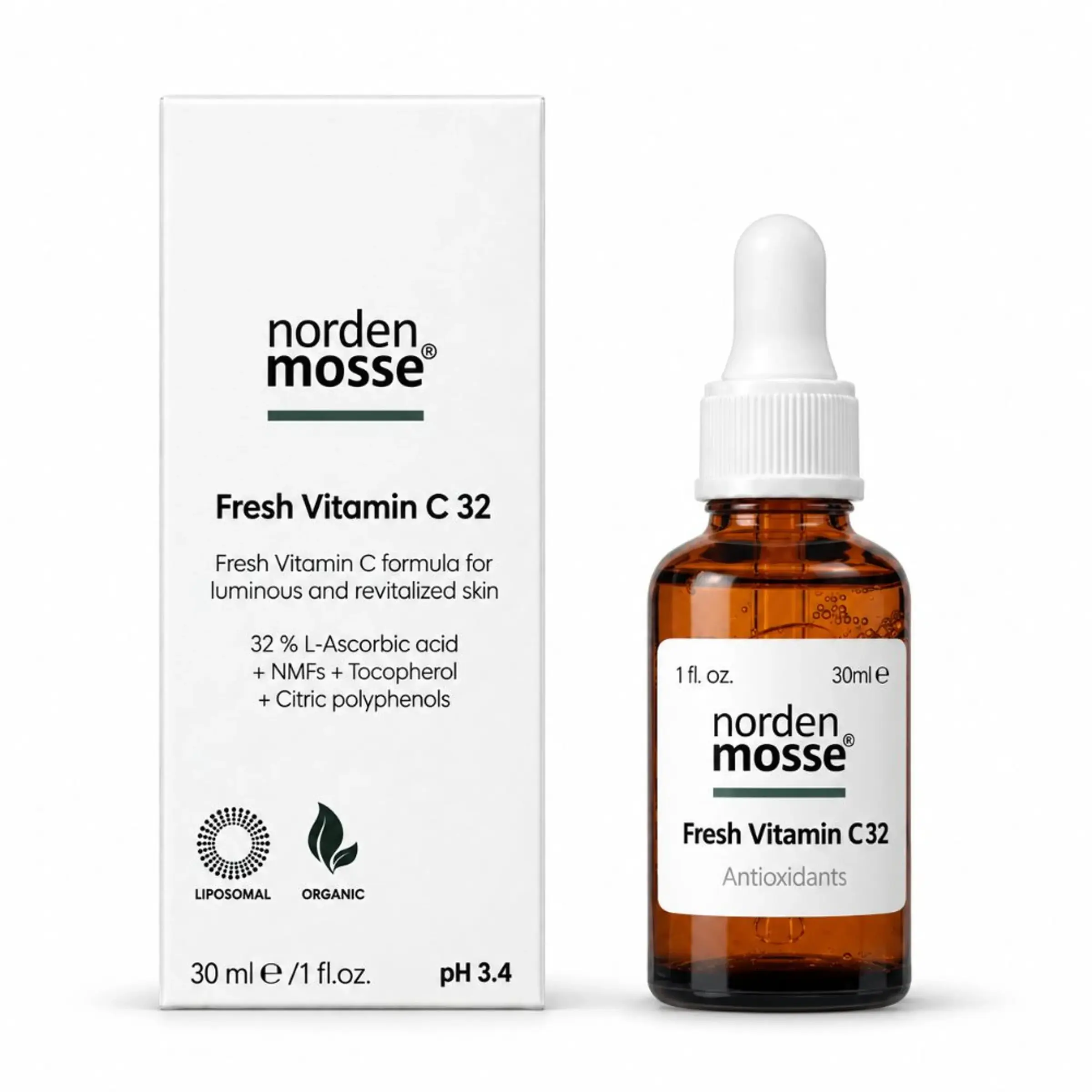 Norden Mosse Fresh Vitamin C 32 - Сироватка з аскорбіновою кислотою 32% 30 мл