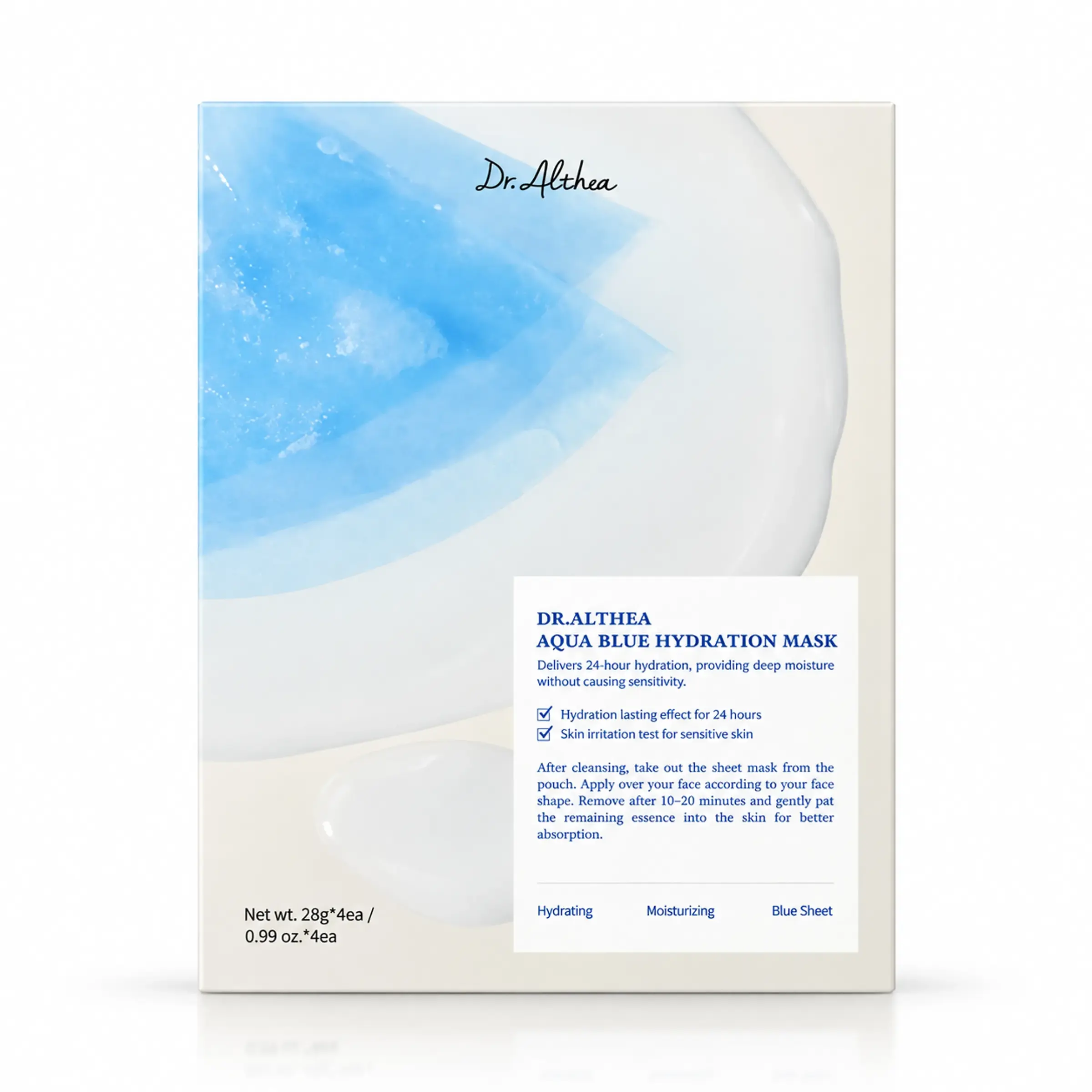 Зволожувальна тканинна маска з азуленом та агавою Dr. Althea Aqua Blue Hydration Mask, 28 мл