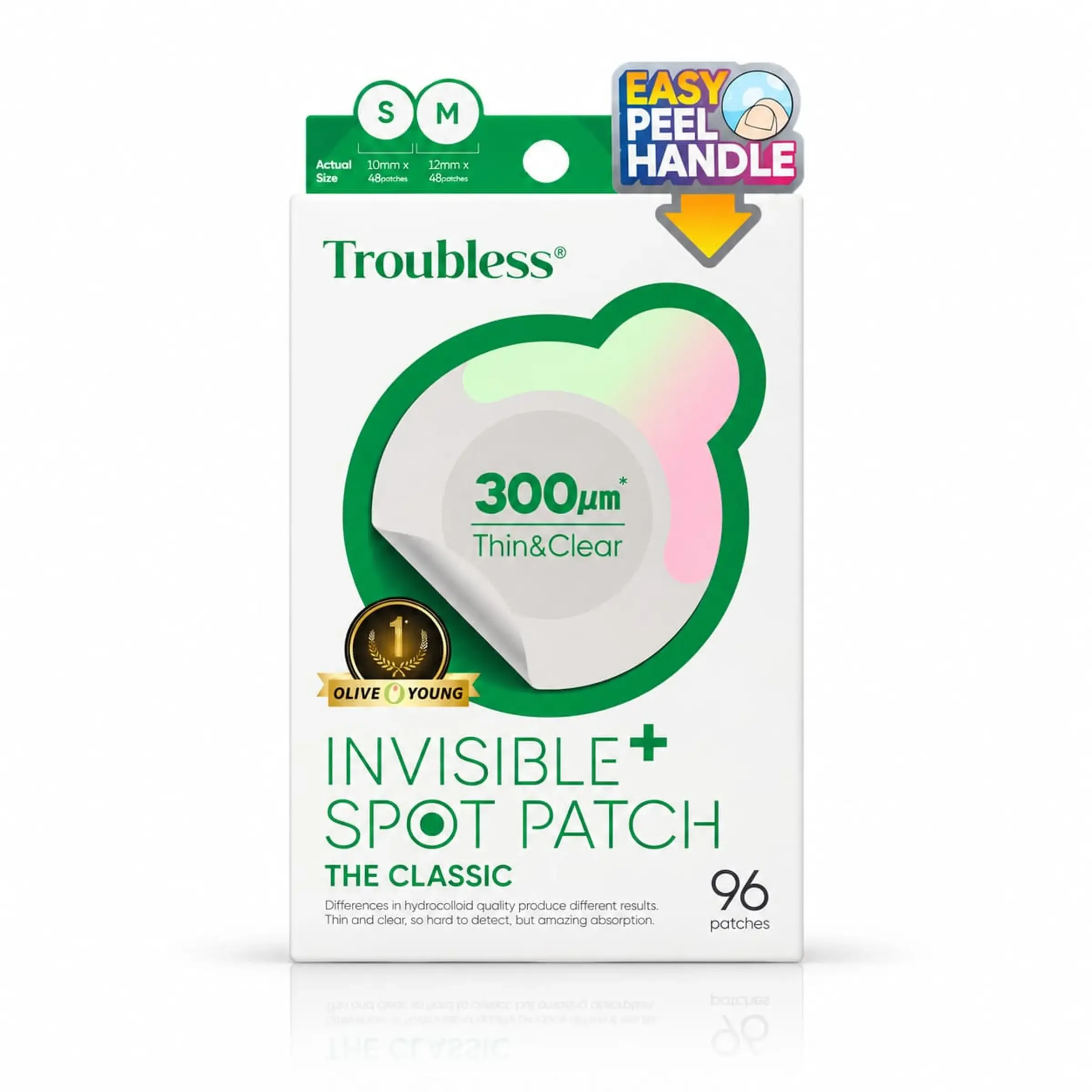 Прозорі гідроколоїдні патчі від акне The Classic Troubless Invisible Plus Acne Patch The Classic, 96 штук