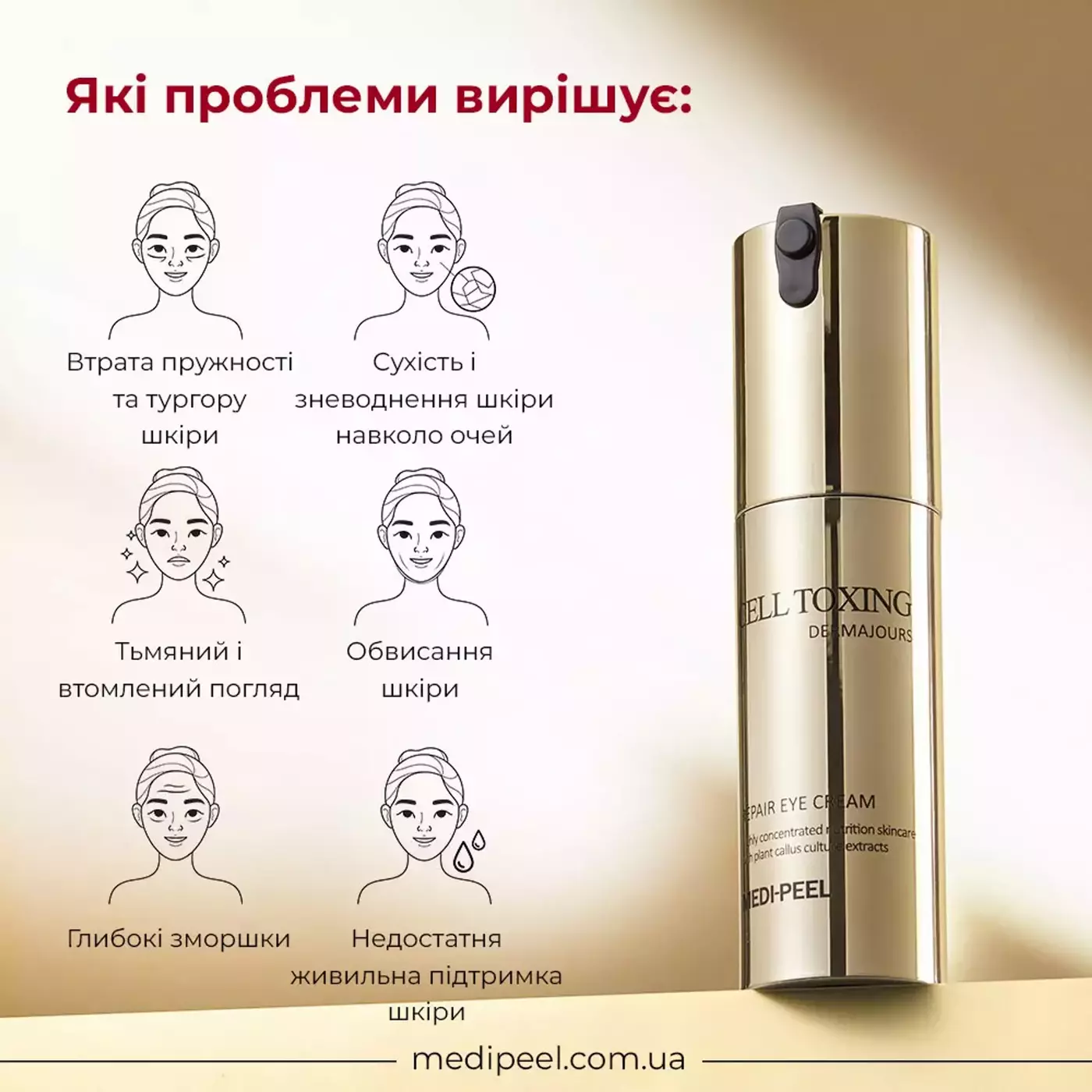 Відновлюючий крем для шкіри навколо очей MEDI-PEEL Cell Toxing Dermajours Repair Eye Cream, 30 мл