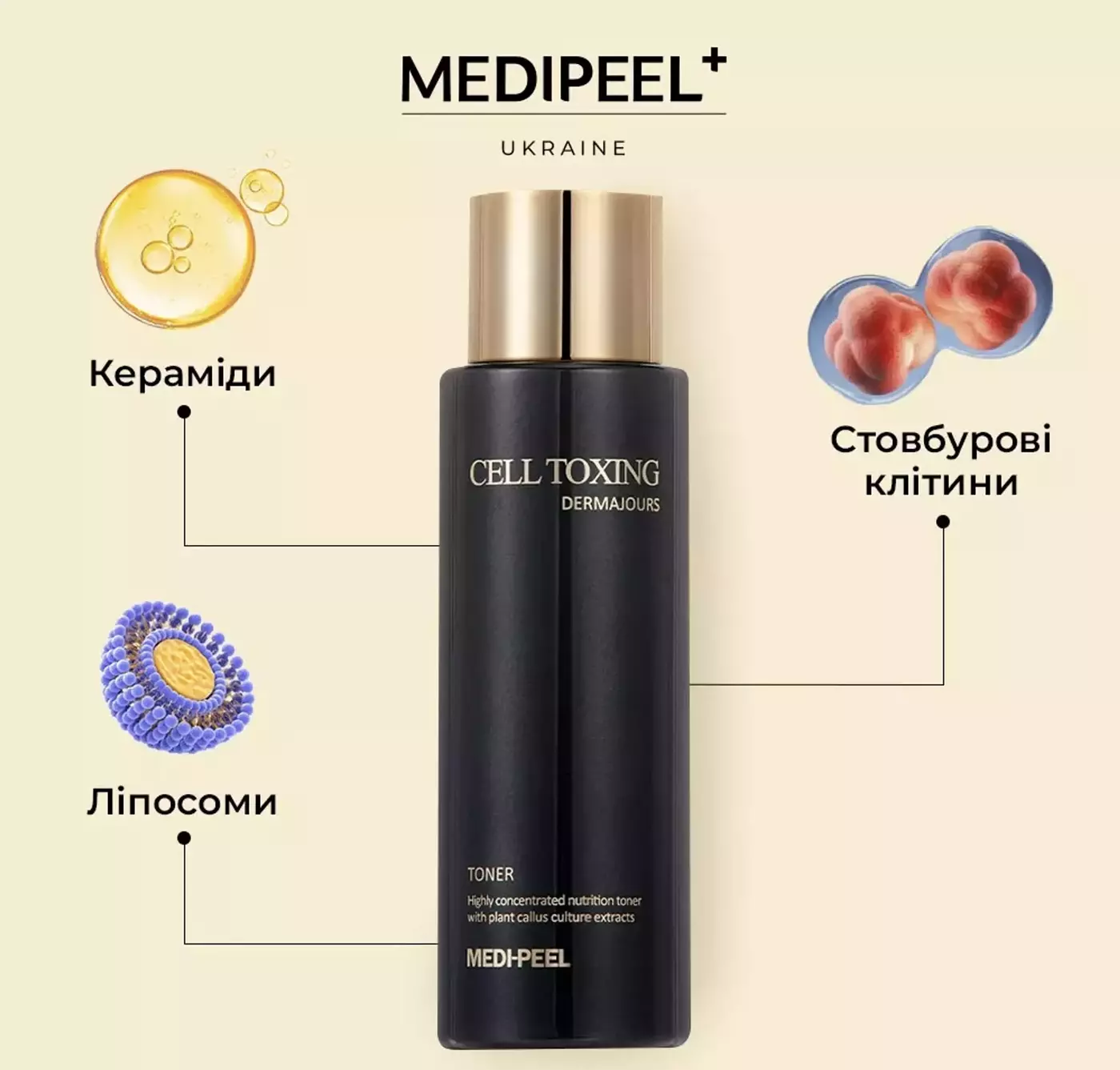 Омолоджуючий тонер зі стовбуровими клітинами MEDI-PEEL Cell Toxing Toner, 250 ml