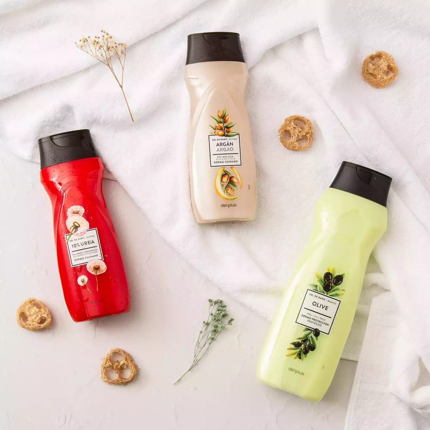 Живильний гель для душу з оливковою олією та пробіотиками DELIPLUS Olive Gel de Banho Con Prebiotico, 750 ml