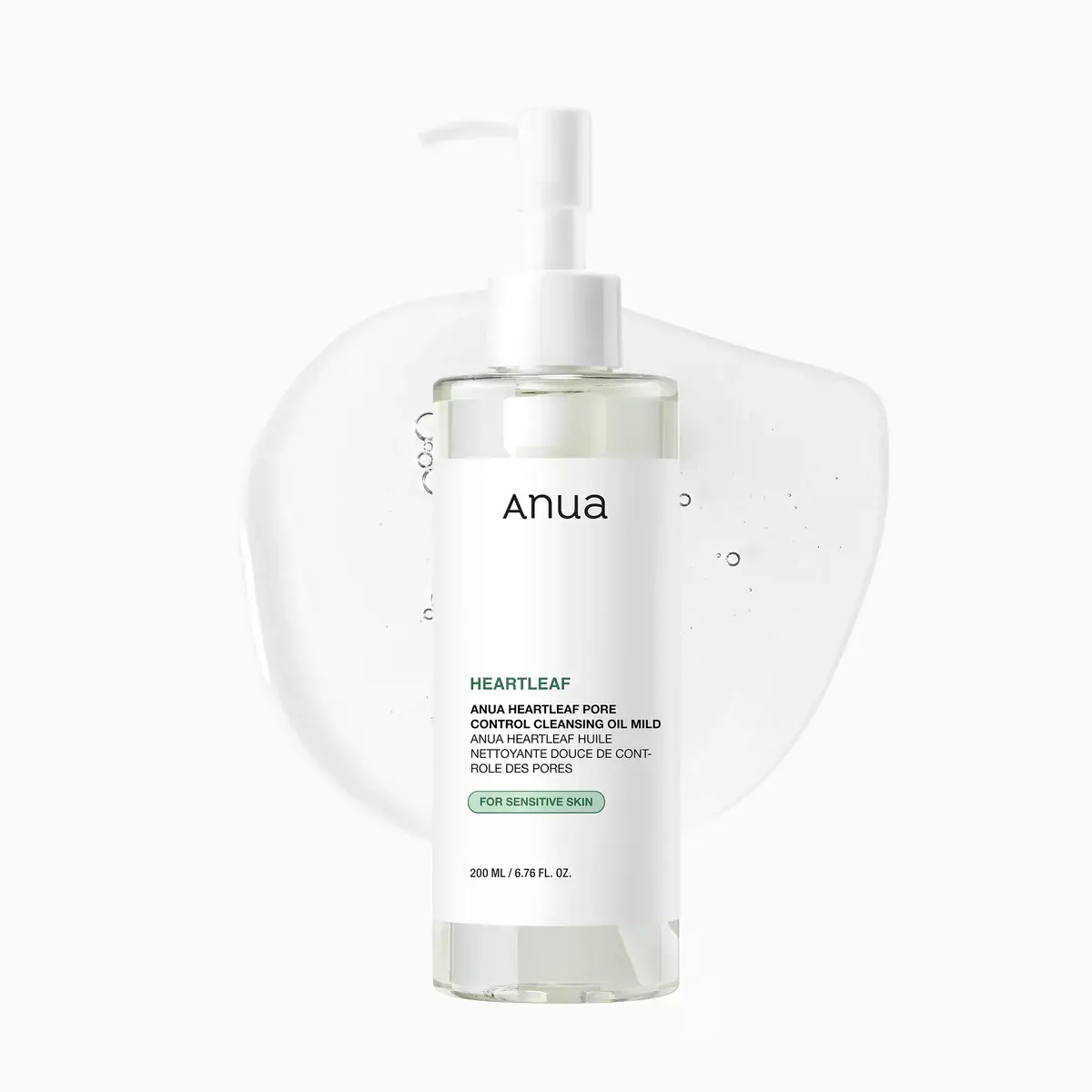 Anua Heartleaf Pore Control Cleansing Oil Mild, 200 ml - некомедогенна гідрофільна олія для чутливої шкіри 