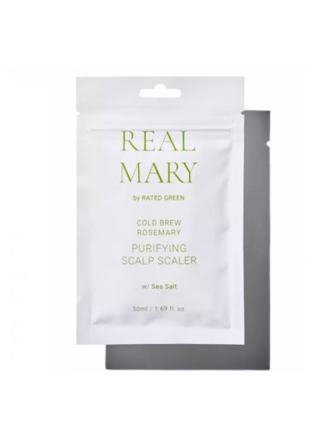 Очищаюча маска для шкіри голови з морською сіллю RATED GREEN Real Mary Cold Brewed Rosemary Purifyng Scalp Scaler, 50 мл