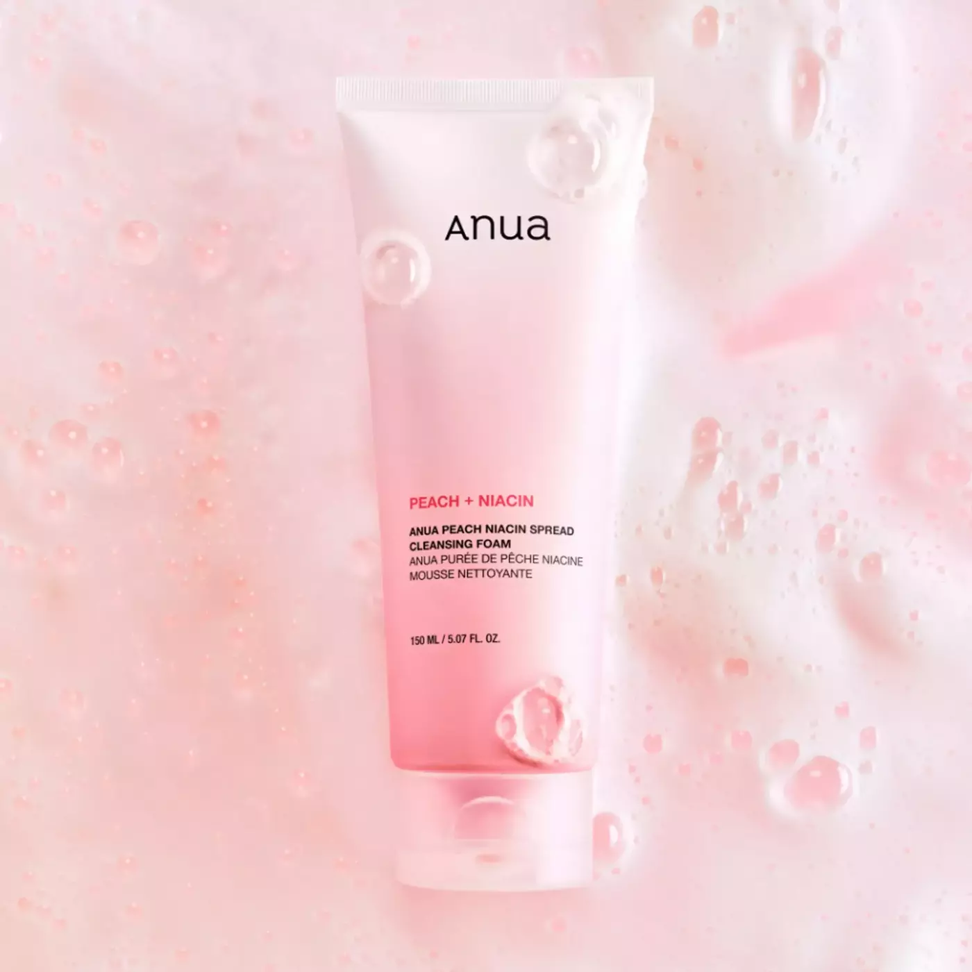 Очищувальна пінка з персиком та ніацинамідом ANUA Peach Niacin Spread Cleansing Foam, 150 мл