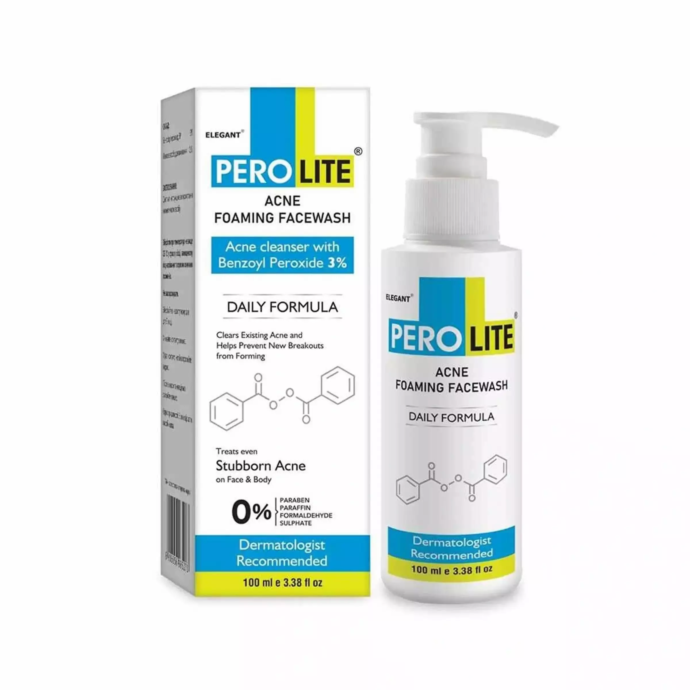 Засіб для очищення шкіри з бензоїл пероксидом 3% Perolite Acne Cleanser with Benzoyl Peroxide 3%, 100 мл 