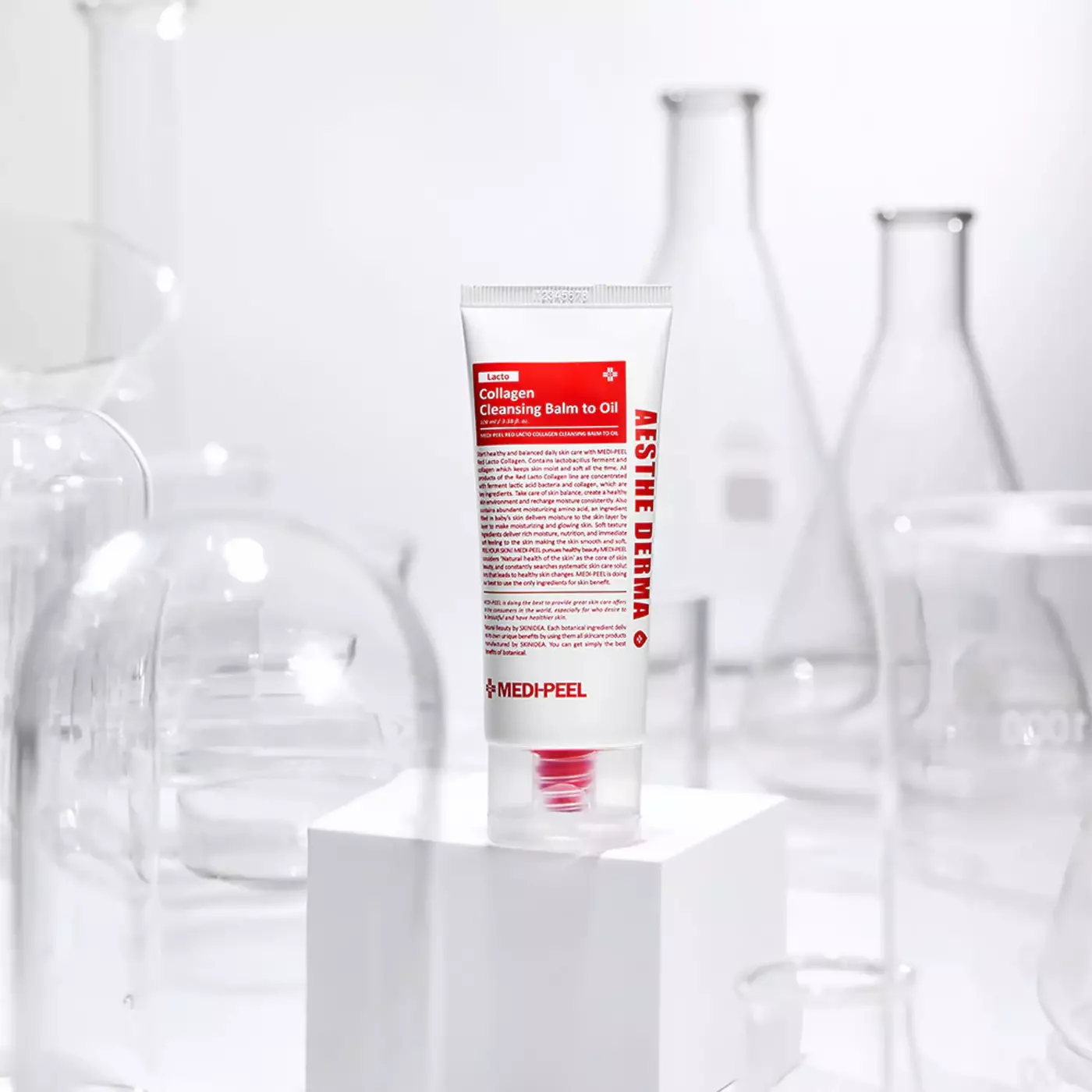 Гідрофільний бальзам для обличчя із пробіотиками та колагеном MEDIPEEL Red Lacto Collagen Cleansing Balm To Oil, 100 ml