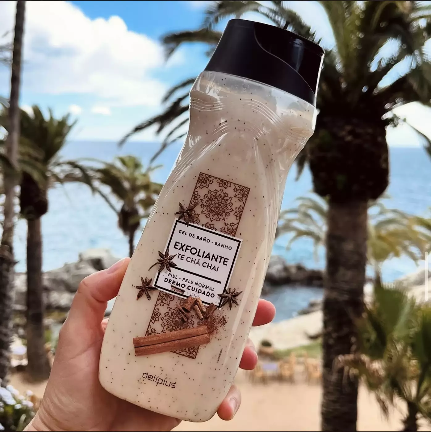 Гель-ексфоліант для душу DELIPLUS Exfoliante Te Cha Chai, 500 ml