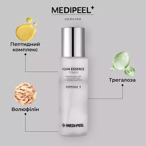 Тонер для обличчя зволожуючий з комплексом пептидів Medi-Peel Peptide 9 Aqua Essence Toner, 250 мл