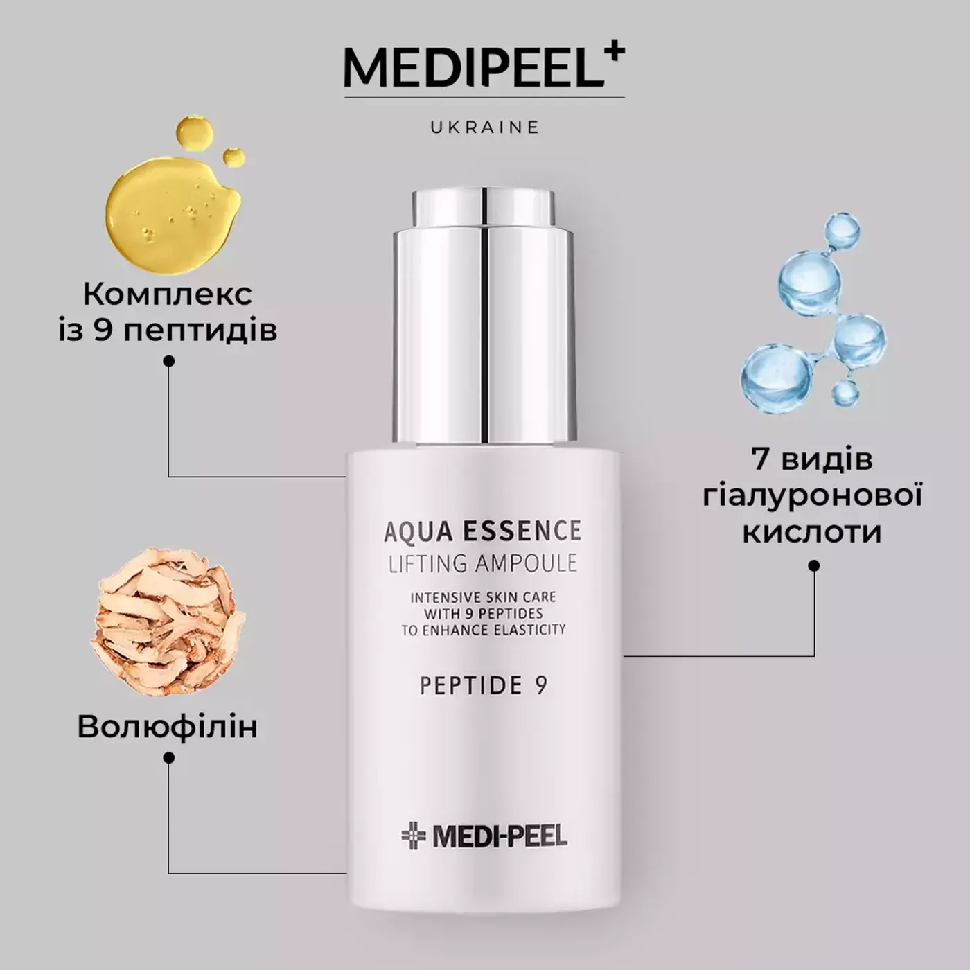 Сироватка з ефектом ліфтингу Medi-Peel Peptide 9 Aqua Essence Lifting Ampoule, 50 мл