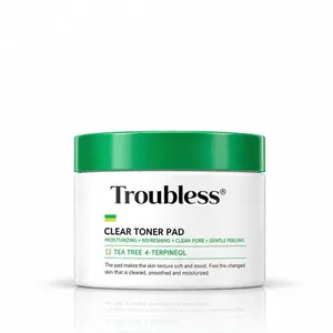Очищувальні тонер-пади для відлущування та заспокоєння шкіри Troubless Clear Toner Pad, 60 штук 