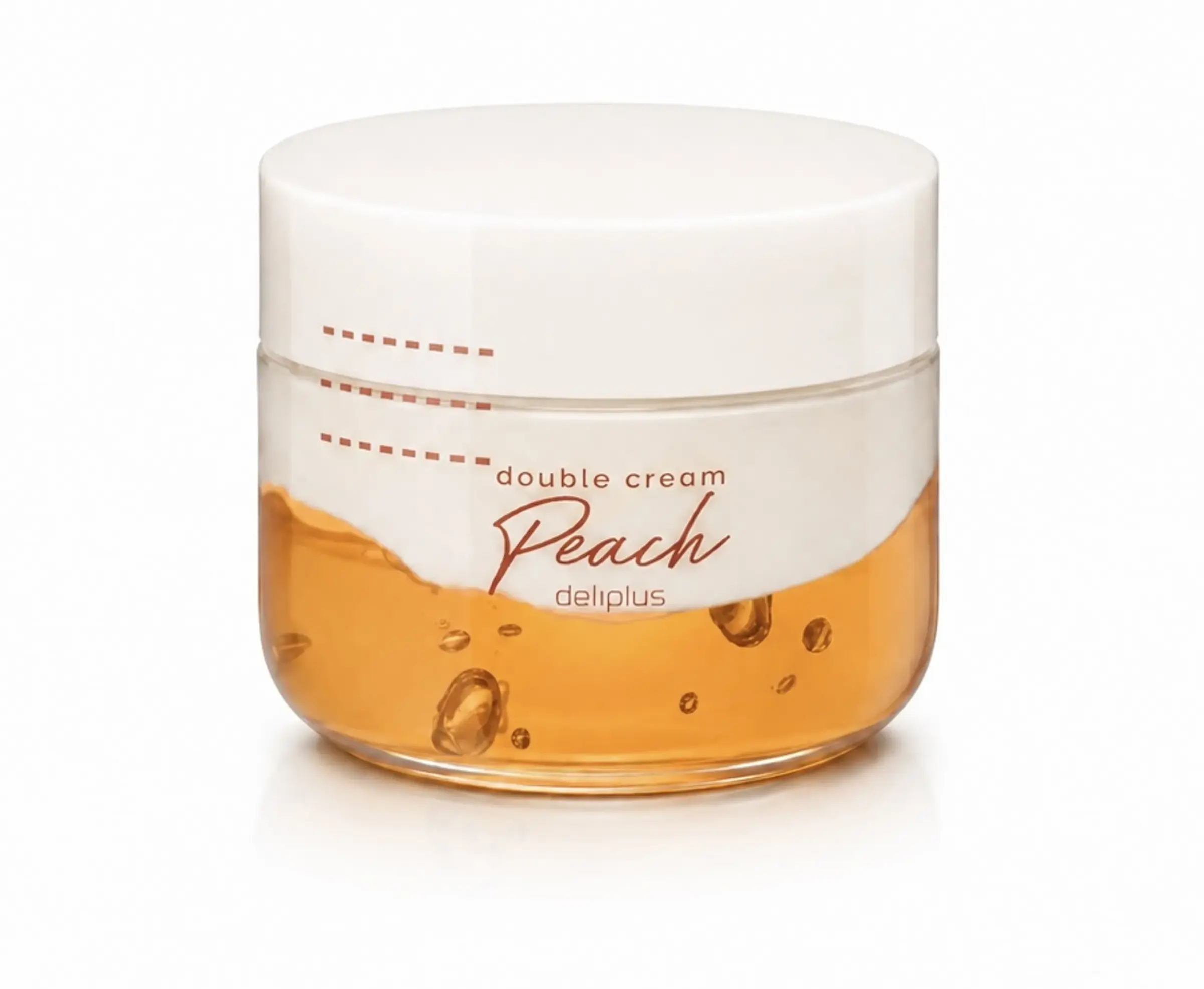 Двофазний крем для тіла з ароматом персика Deliplus Peach Double Cream, 300 мл