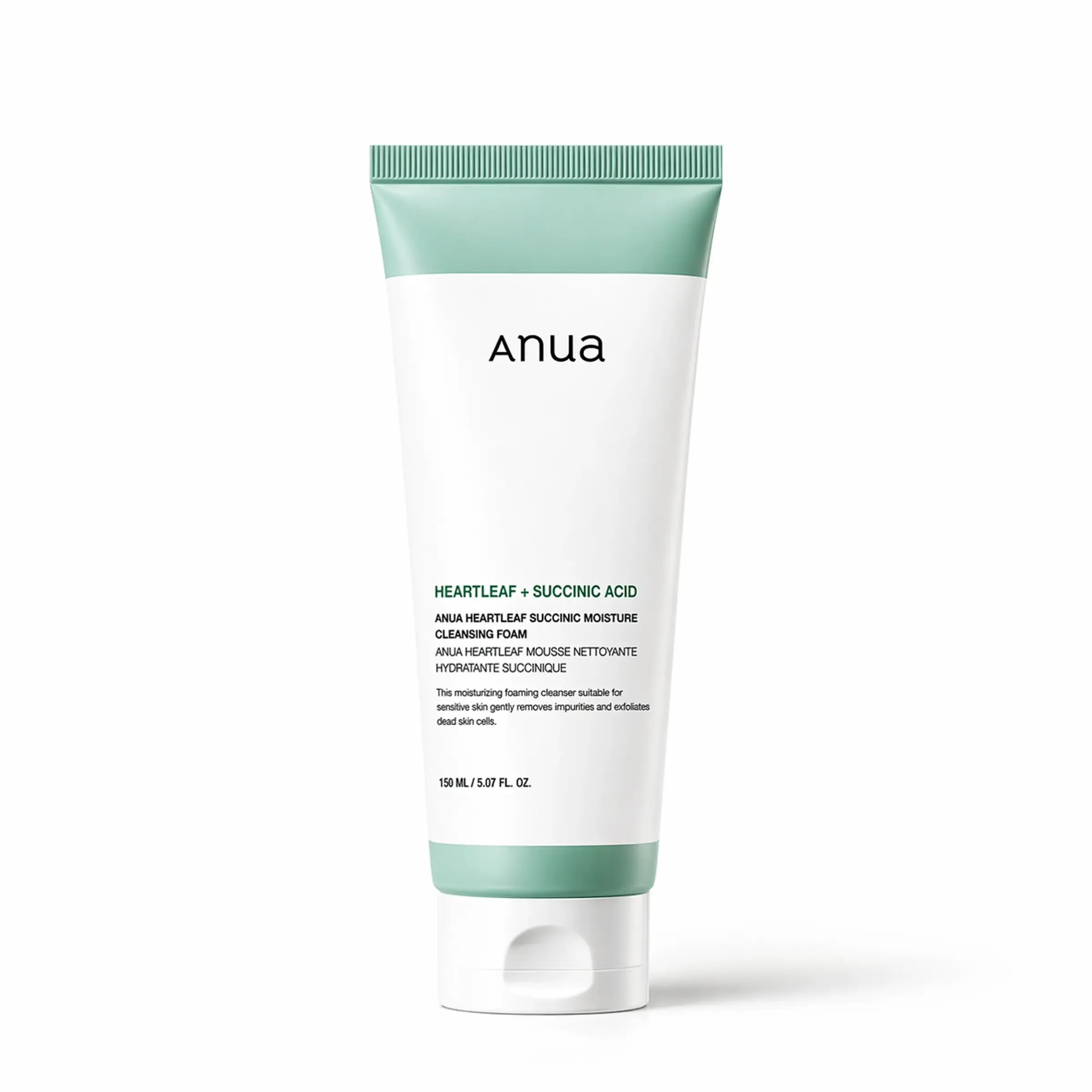 Заспокійлива пінка для вмивання з екстрактом хауттюйнії Anua Heartleaf Succinic Moisture Cleansing Foam, 150 мл