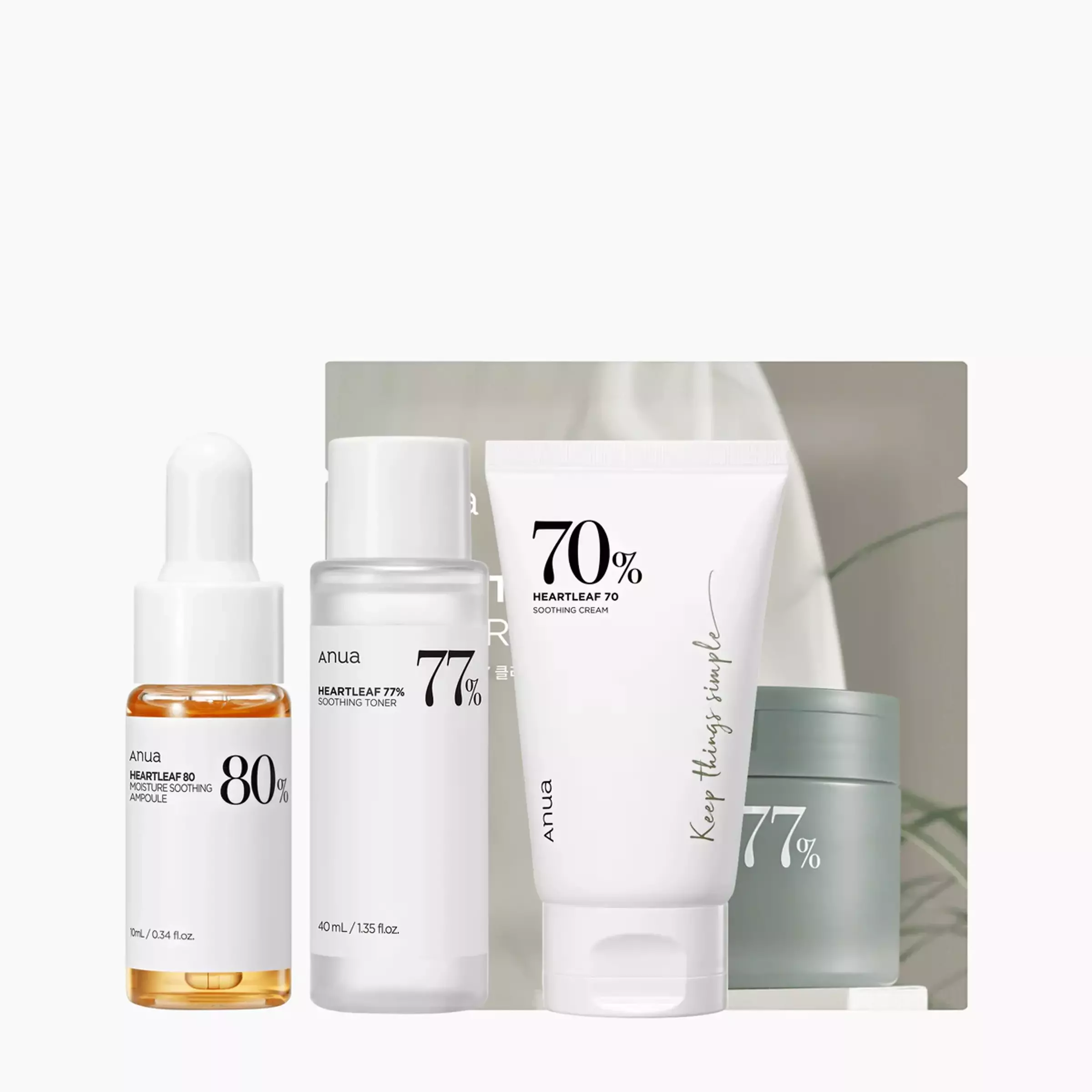 Набір мініатюр з екстрактом хауттюйнії ANUA Heartleaf Soothing Trial Kit